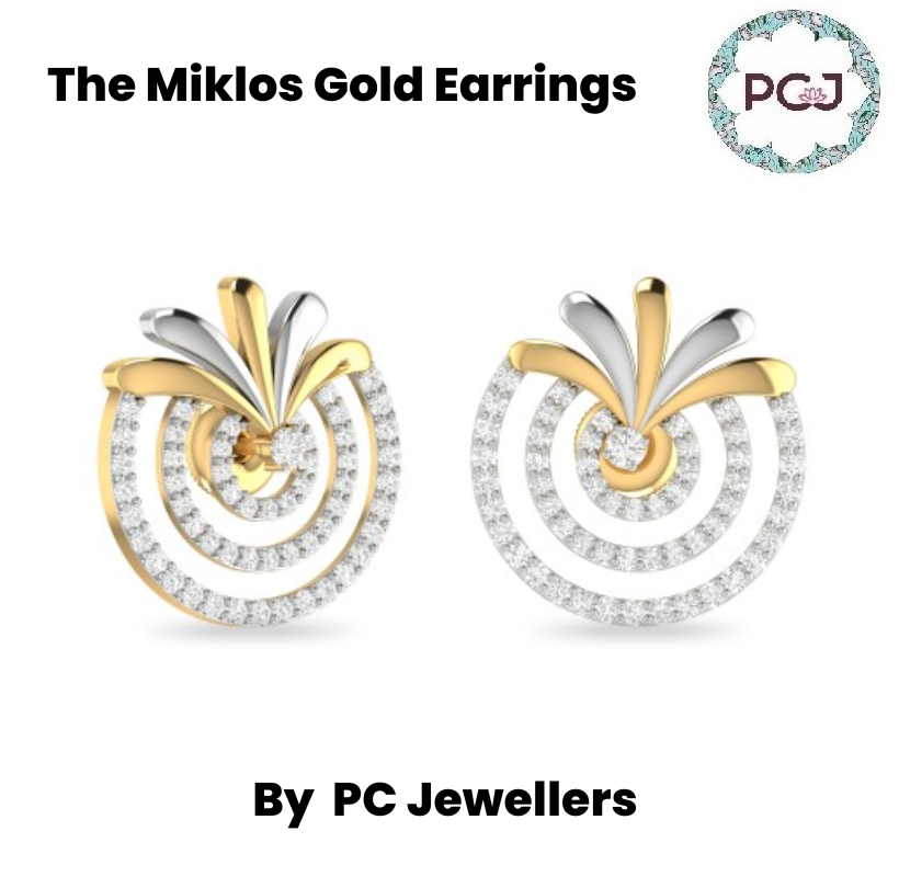 Classy Miklos gold Earrings By PC Jewellers