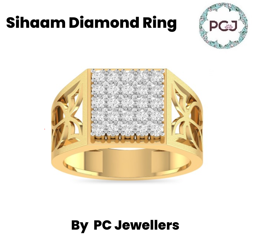 Perfect Sihaam Diamond Engagement Ring For Men By PC Jeweller