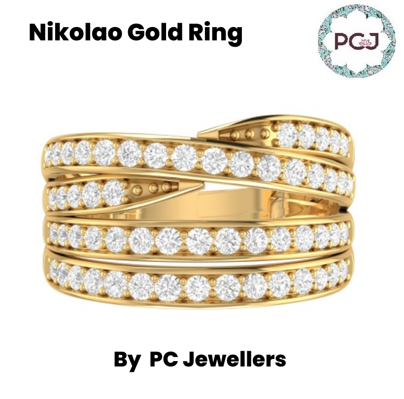 Beautiful Nikolao Gold Ring By PC Jeweller 