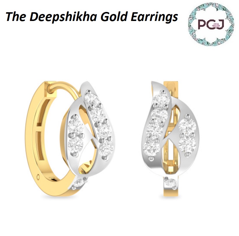 The Deepshikha Gold Hoop Earrings By PC Jeweller