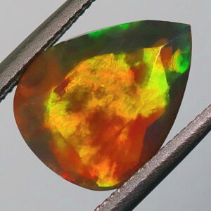 Silky 1.65ct floral fairy fire flashing Black Opal