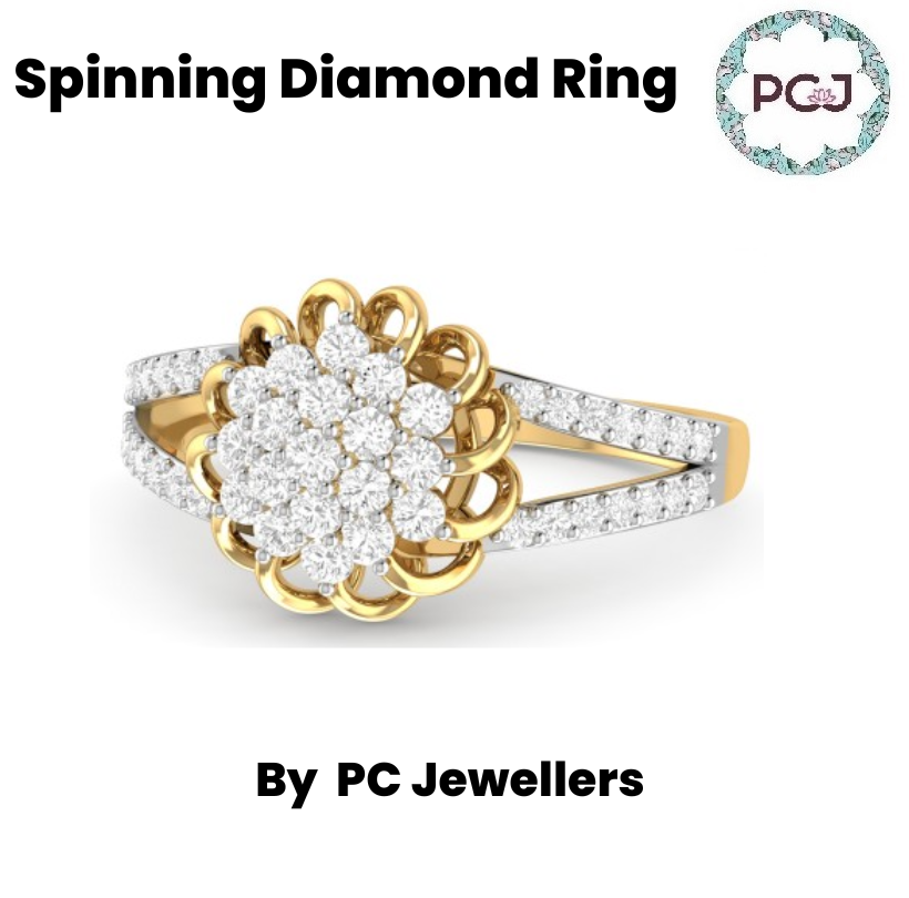 The Spinning Diamond Engagement Ring By PC Jeweller