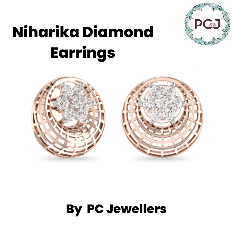 The Niharika Diamond Earrings By PC Jeweller