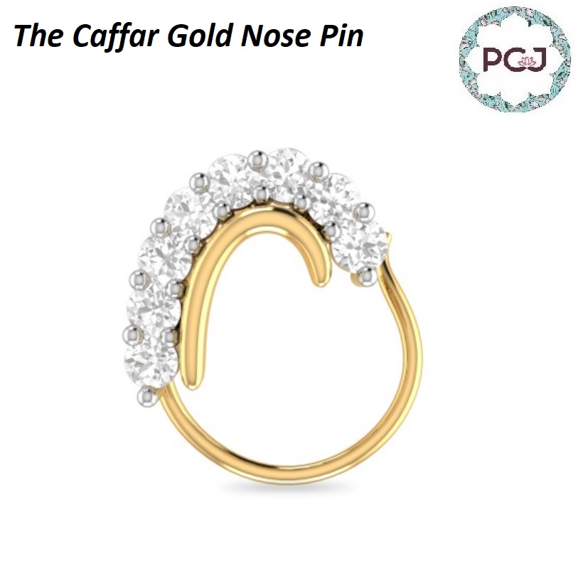 Buy The Caffar Gold Nose Pin By PC Jeweller