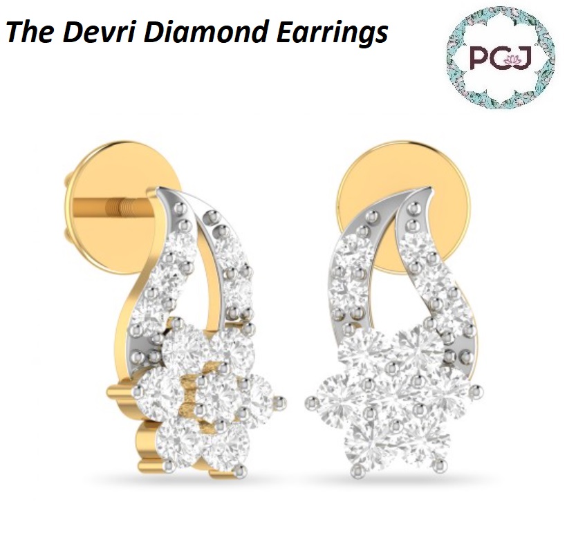 Buy Stunning Devri Diamond Earrings By PC Jeweller