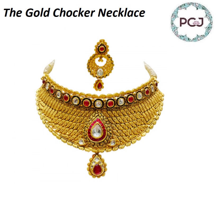 Buy The Gold Choker Necklace By PC Jeweller