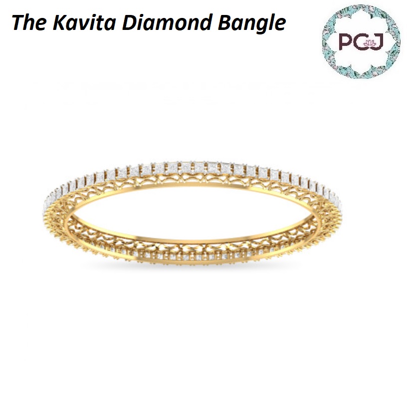 Buy The Kavita Diamond Bangle By PC Jeweller