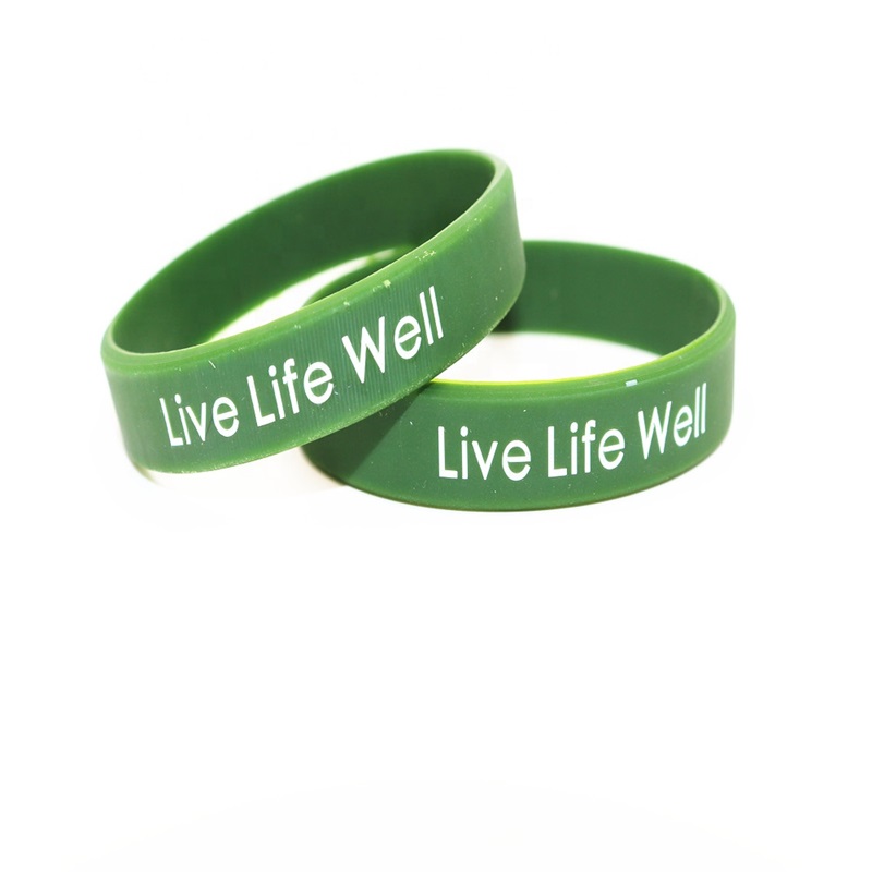 Green Rubber Bracelets/Silicone Wristbands Bulk