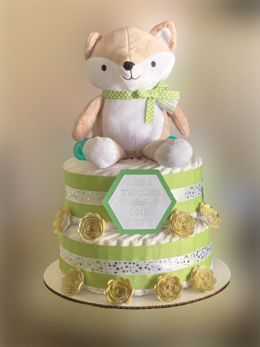 Fox Gender Neutral Diaper Cake