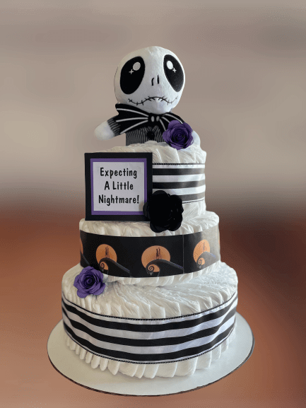 Jack Skellington Diaper Cake