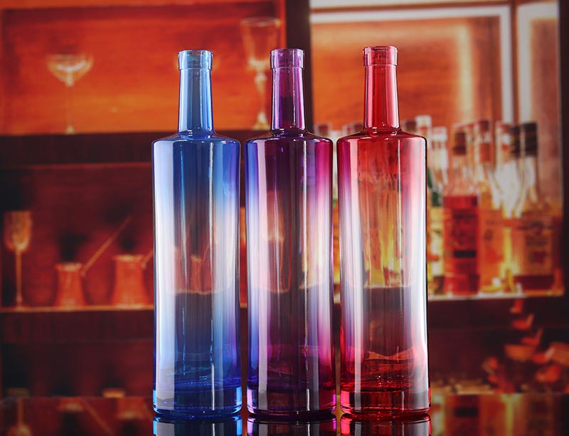 Coloured Spirits bottle 750ml Colored Liquor Bottles