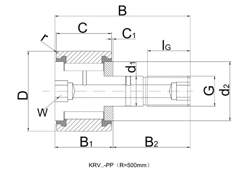 நீரில் மூழ்கி தண்டுகளையும் ஐந்து தாங்கு உருளைகள், ரப்பர்,