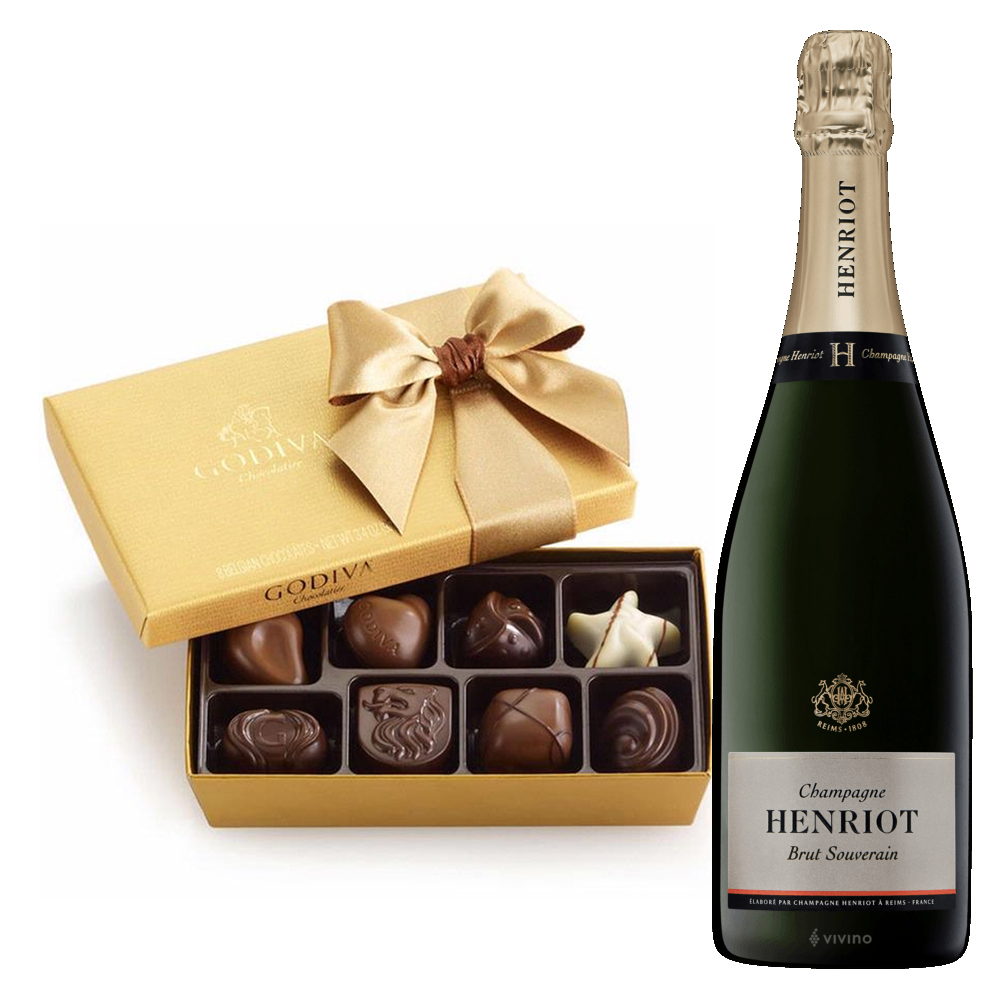 Henriot Brut with Chocolate Box