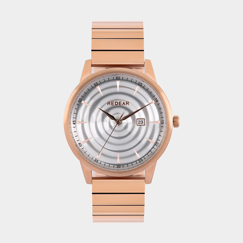 STAINLESS STEEL ROSE GOLD MINIMALIST WATCH