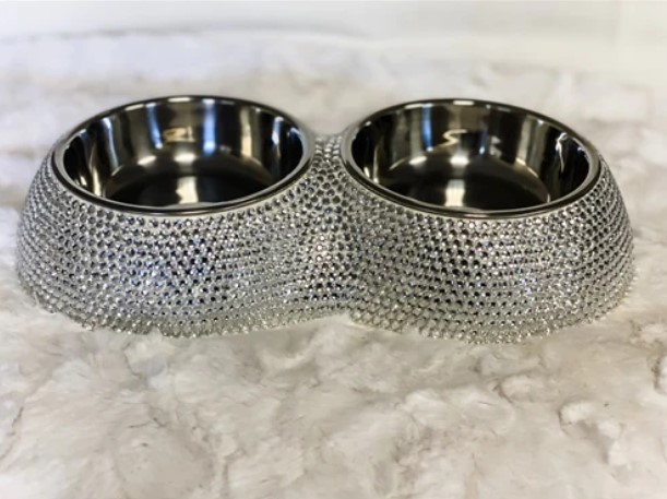 Crystal Dining Bowls in Silver