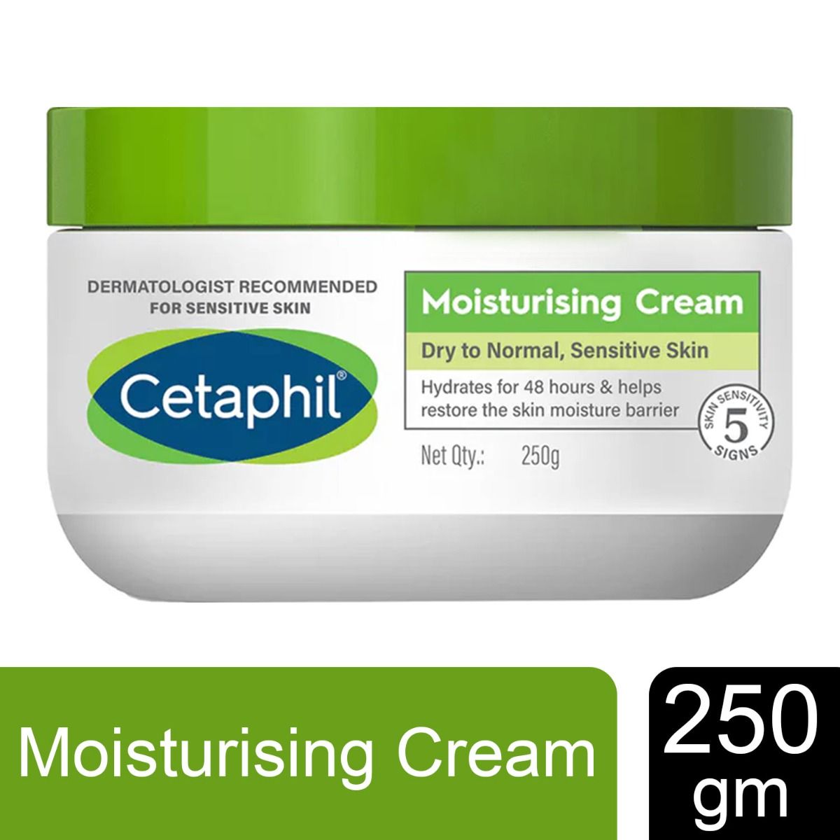 Cetaphil Moisturising Cream For Dry To Normal And Sensitive Skin, 250gm