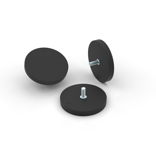 NdFeB Rubber Coated Magnet with Threaded Stud
