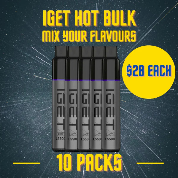 IGET Hot Bulk 10 Packs | Vape Shark Australia