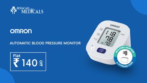 OMRON - Automatic Blood Pressure Monitor Flat Rs.140 Offer