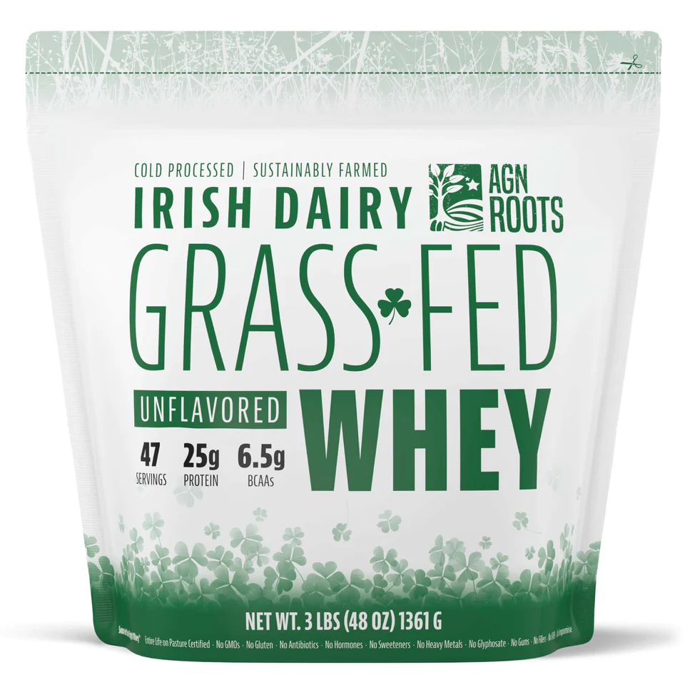 AGN Roots Organic Grass Fed Whey Protein - 3 lbs | Pure and Nutritious