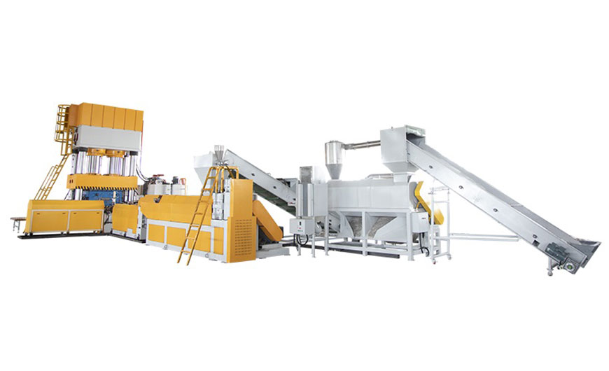 Single-Station One-step Extrusion Molding Machine for Mixed Waste Plastic Films