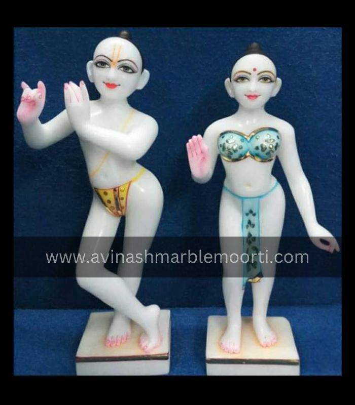 Iskcon Radha Krishna Marble Statues