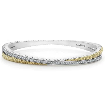 Lagos Caviar Lux Diamond Bangle Bracelet