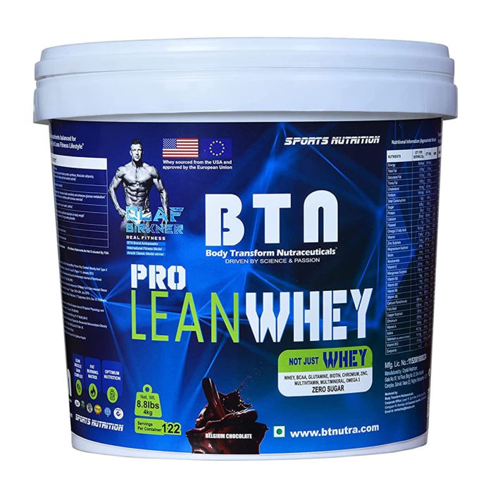 BTN Pro Lean whey Supplement With Belgium Chocolate, 4 Kg