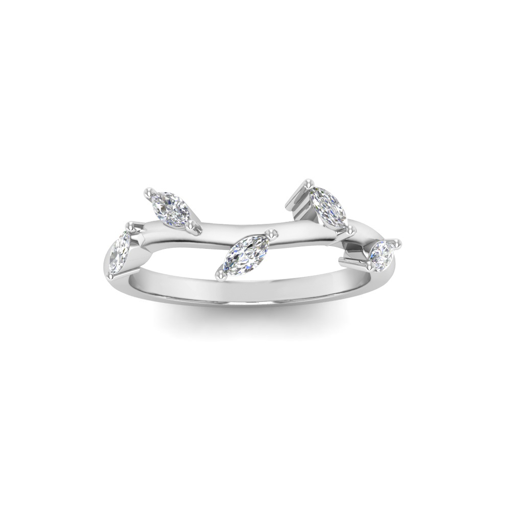 Diamond Curved Wedding Ring