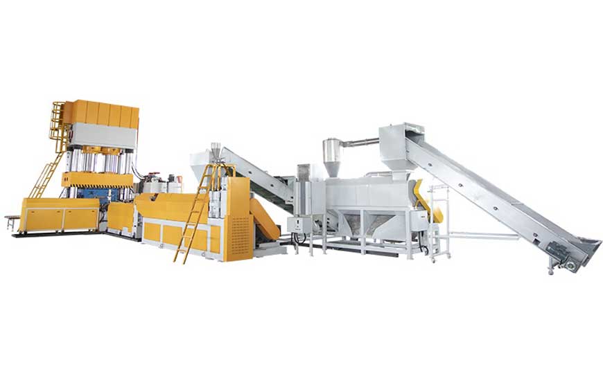 Double-Station One-Step Extrusion Molding Machine for Mixed Waste Plastic Films