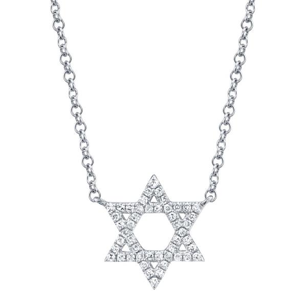 Diamond Star of David Necklace