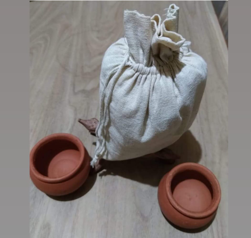 Orangnic khadi pottli bags for gift hampers, storage of grains and pulses  .