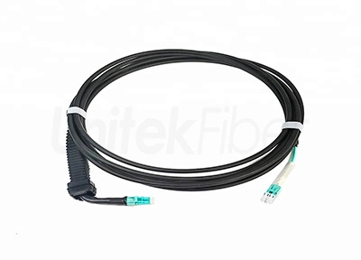 FTTA Waterproof NSN Fiber Optic Patch Cord Duplex LC with Flexible Boot SM MM