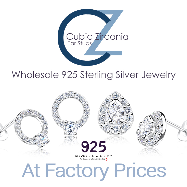 Wholesale silver earrings - CZ Collection