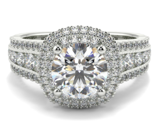 Round Halo Diamond Ring