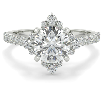 Round Cut Halo Diamond Engagement Ring