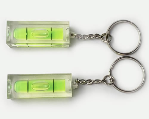 Keychain Square Spirit Bubble Level