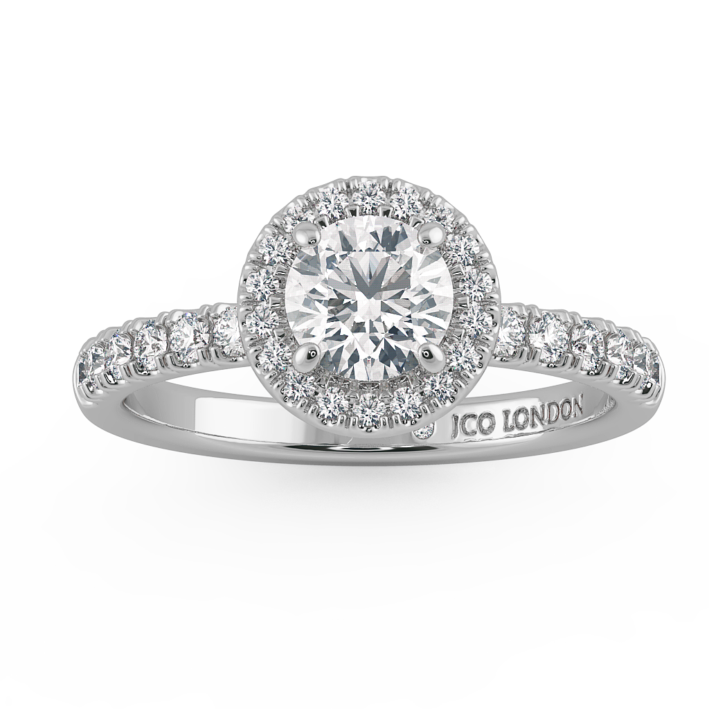 Round Halo Engagement Rings