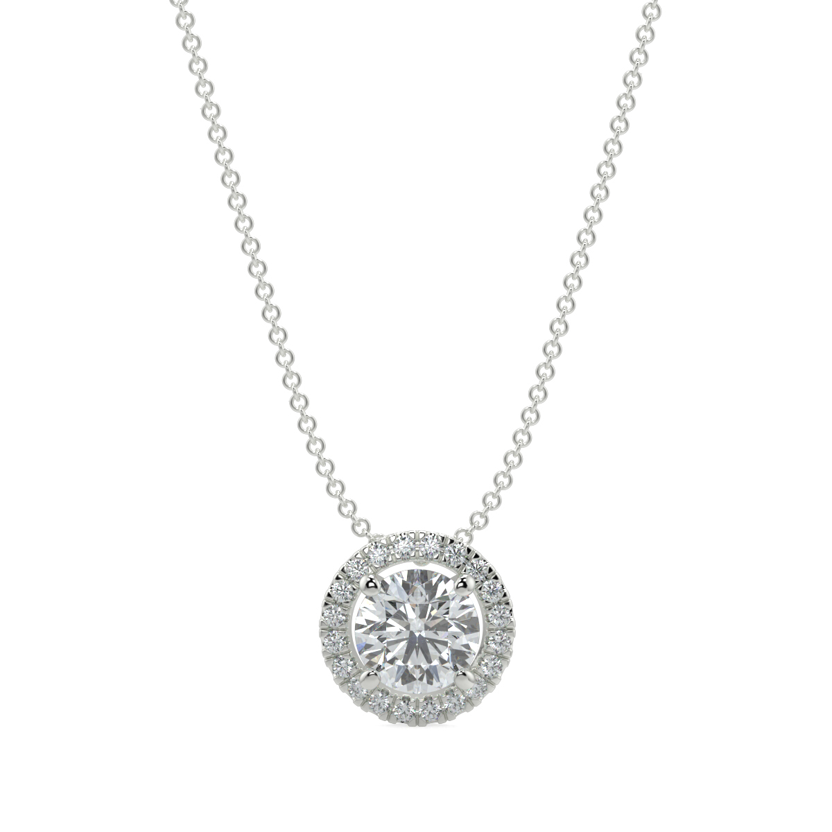 Halo Diamond Pendant