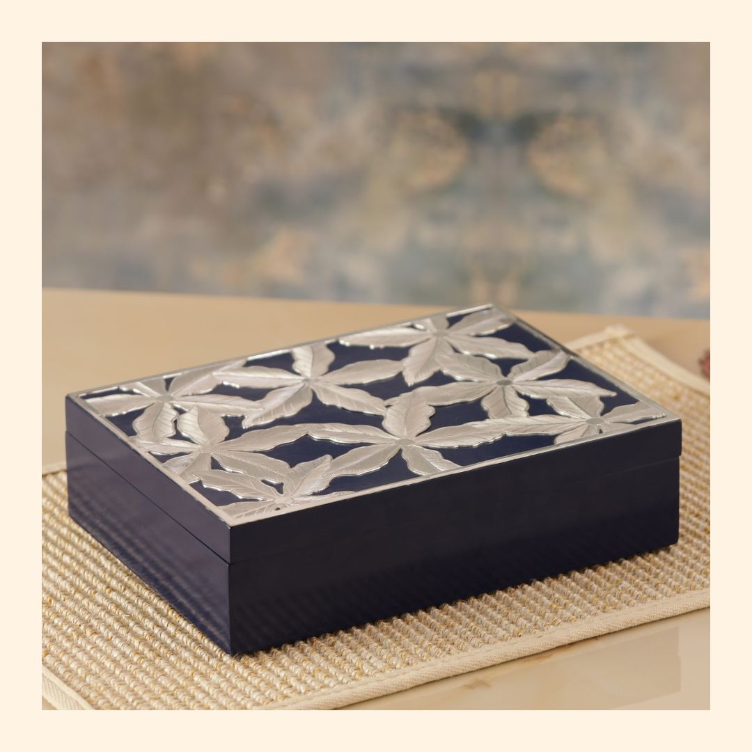 Silverplated Wooden Box