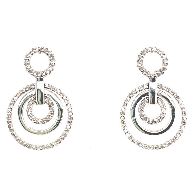 Multi-Circle Earrings Containing: 152 Round Diamonds