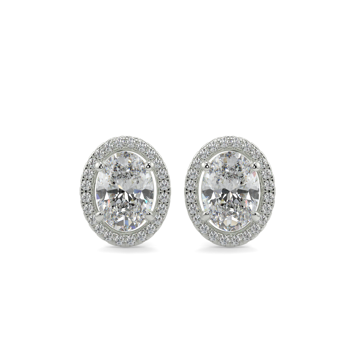 Halo Diamond Earrings