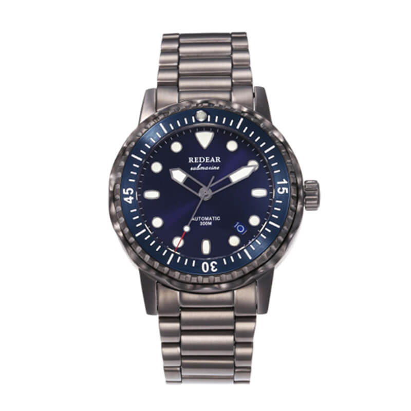 STAINLESS STEEL DIVE WATCH BLUE FACE FOR MEN