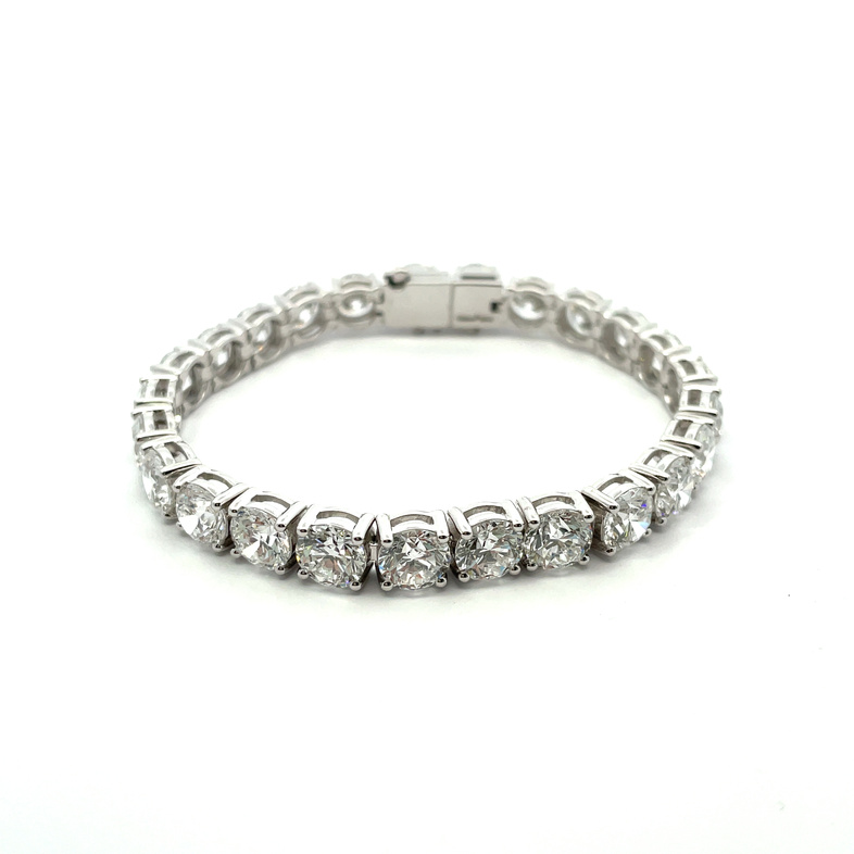 Super Man-Made Round Diamond Tennis Bracelet