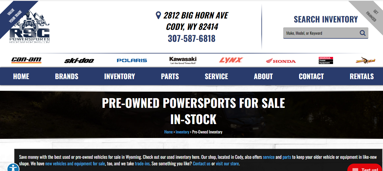 New Powersports Inventory for Sale in Cody, WY