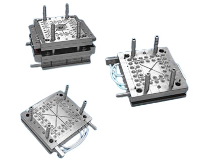 THREE PART SYRINGE BARREL MOLD