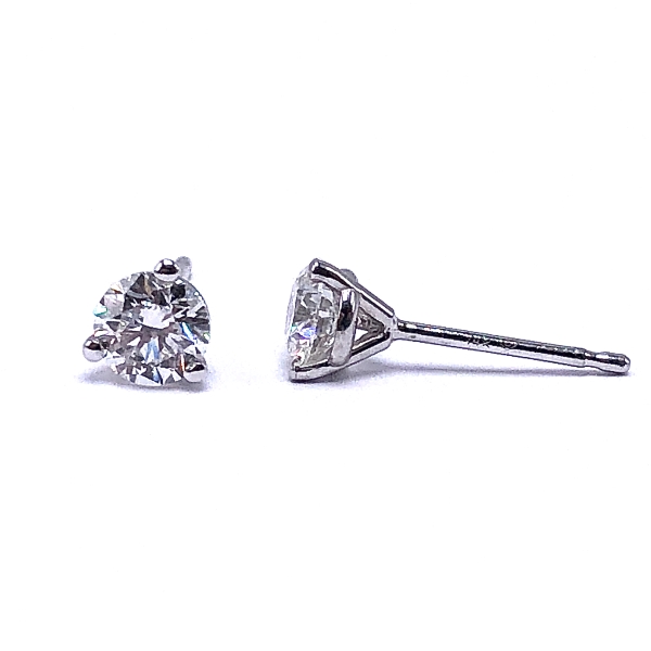 Diamond Solitaire Stud Earrings