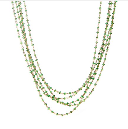 Mogul Tsavorite Bead Torsade Necklace