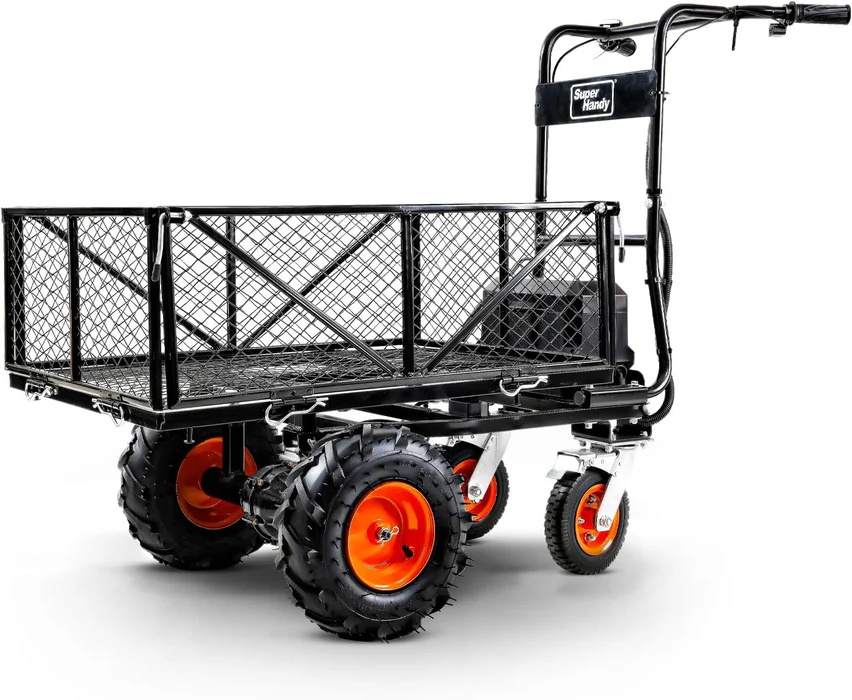 SuperHandy Self-Propelled Electric Utility Wagon - 48V 2Ah Battery System, 660LB Hauling Capacity