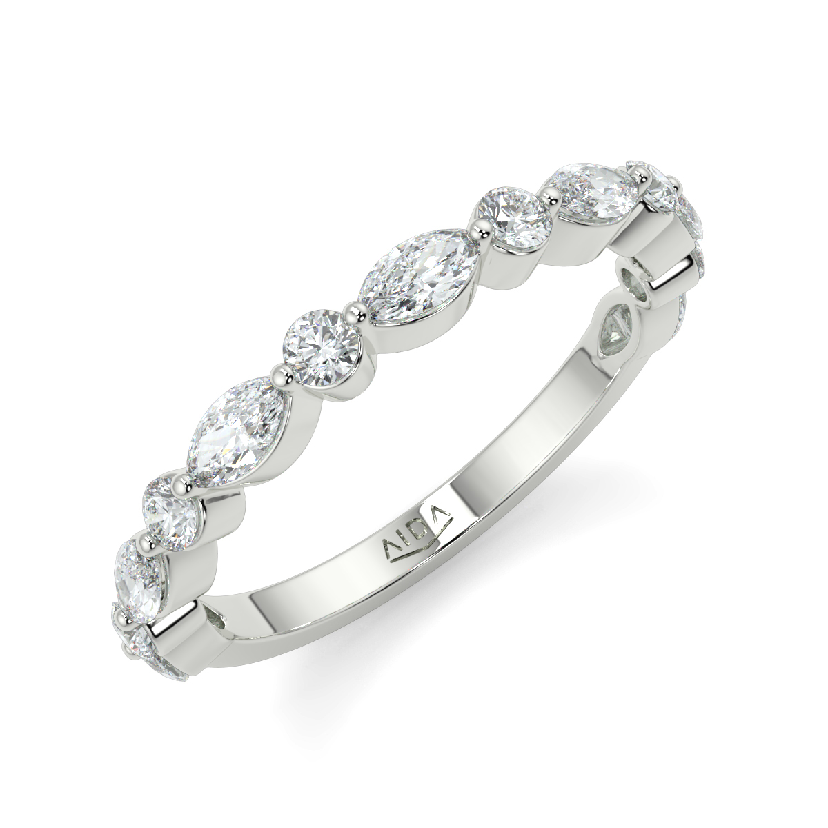 Avalon Half Eternity Wedding Band